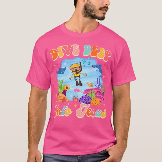 Camiseta Christian Scuba Diving Scuba Diver Vbs Dives Deep (Frente)