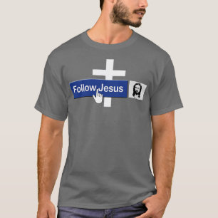 Camiseta Christian Siga Jesus Funny Faith Amigo de Jesus