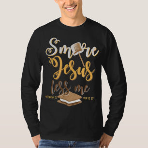 Camiseta Christian Smore Jesus Menos Eu Acampando Chocola