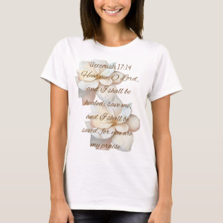 Camiseta Christian Tee Jeremiah 17:14 belo fundo