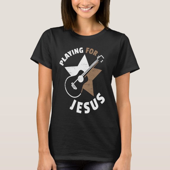 Camiseta Christian Ukulele Player For Jesus Ukulele (Frente)
