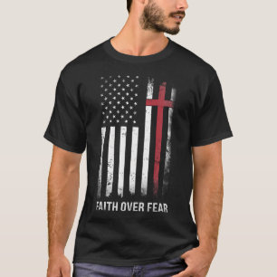 Camiseta Christian Usa Sinaliza a Fé Cristo Americana
