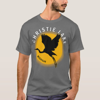 Camiseta Christie Lake em Michigan Heron Sunrise