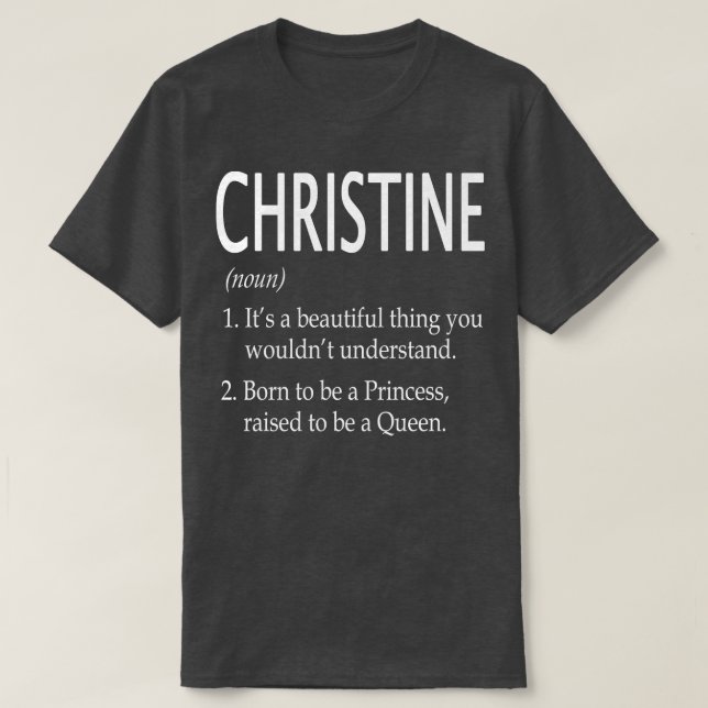 Camiseta Christine Name Gift 110 (Frente do Design)