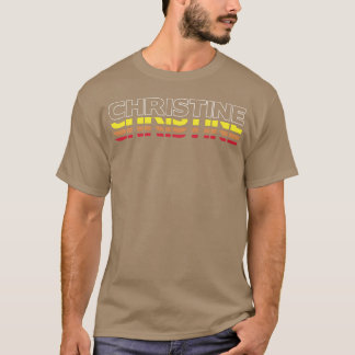 Camiseta Christine Primeiro Nome Engraçado Vintage Pôr do s