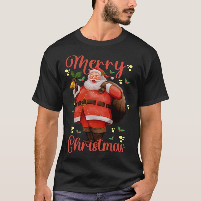 Camiseta Christmas 1224 Christmas Tree Holy Night Santa Cla (Frente)