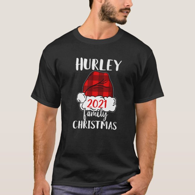 Camiseta Christmas 2021 Hurley Matching Pajama Santa Hat (Frente)