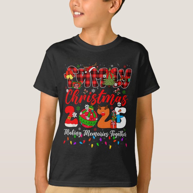 Camiseta Christmas 2025 Xmas Lights Making Memories Togethe (Frente)