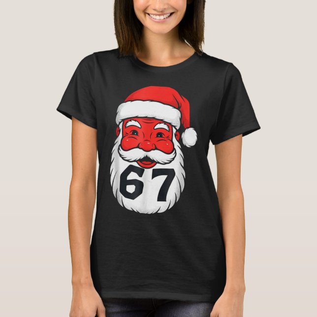 Camiseta Christmas 67 Meme Design Funny Six Seven Hands 6 7 (Frente)