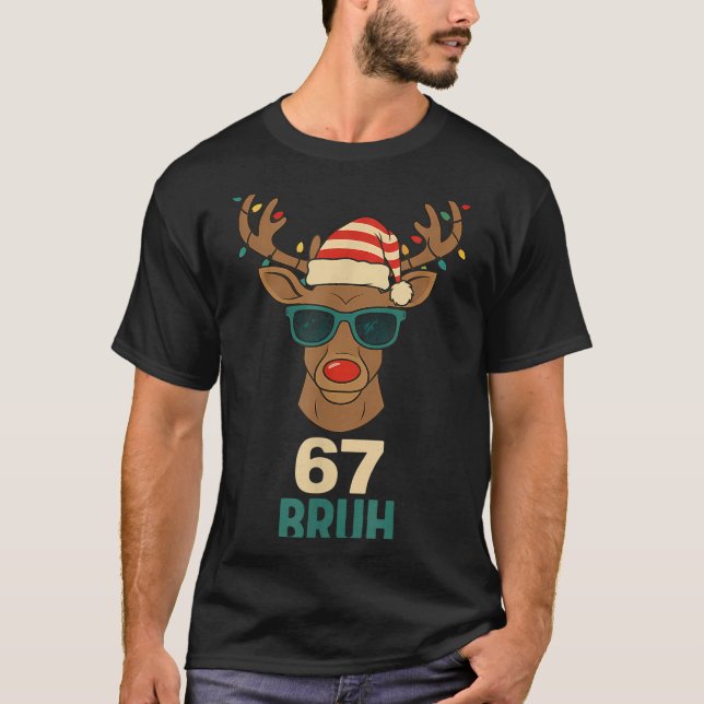 Camiseta Christmas 67 Meme Design Funny Six Seven Hands 6 7 (Frente)
