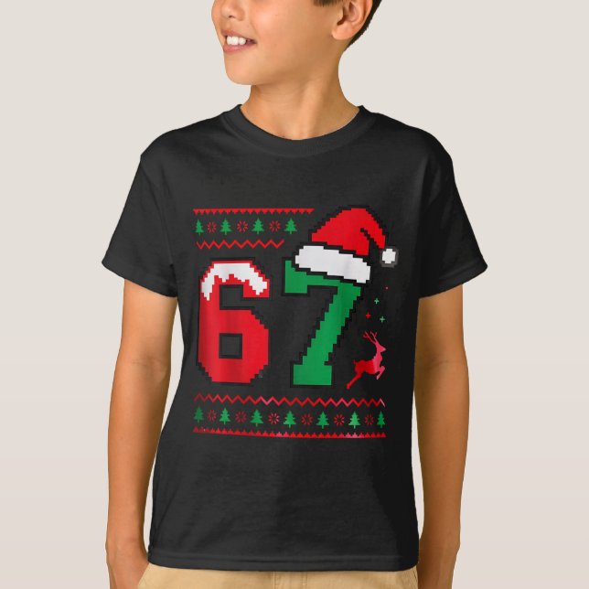 Camiseta Christmas 67 Ugly Sweater Number 67 Design  (Frente)