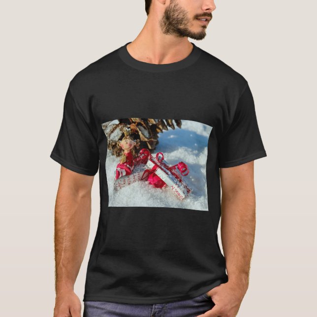 Camiseta Christmas Angel Festive Graphic (Frente)