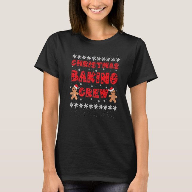 Camiseta Christmas Baking Crew Gingerbread Men with Xmas Ha (Frente)