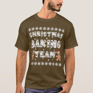 Camiseta Christmas Baking Team Gingerbread Men with Xmas Ha