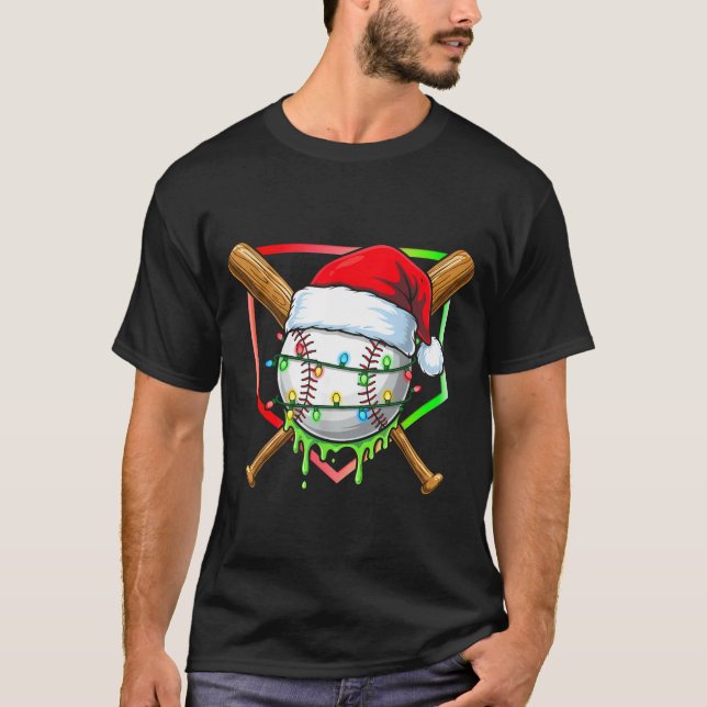 Camiseta Christmas Baseball Drip Ice Cream Drip Baseball Lo (Frente)
