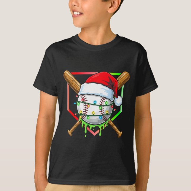 Camiseta Christmas Baseball Drip Ice Cream Drip Baseball Lo (Frente)