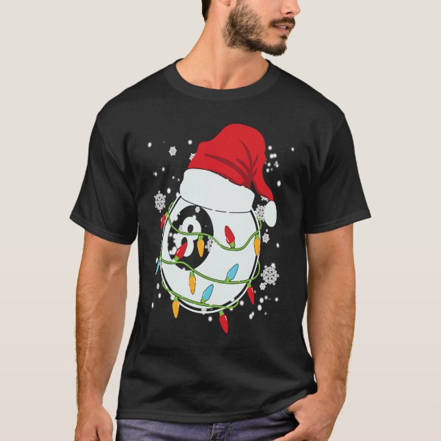 Camiseta Christmas Billiard Funny Christmas Lights Xmas (Frente)