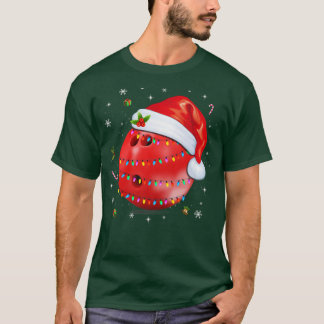 Camiseta Christmas Bowling Ball Santa Hat Xmas Boys Men Tea