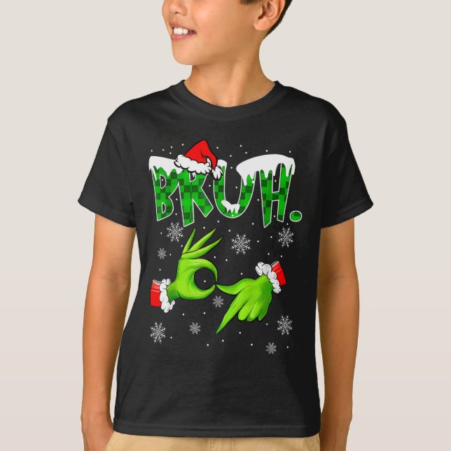 Camiseta Christmas Bruh 67 Six Seven 6 7 Meme  (Frente)
