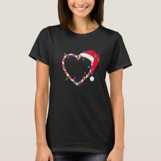 Camiseta Christmas Candy Cane Heart Funny Love Candy Men Wo