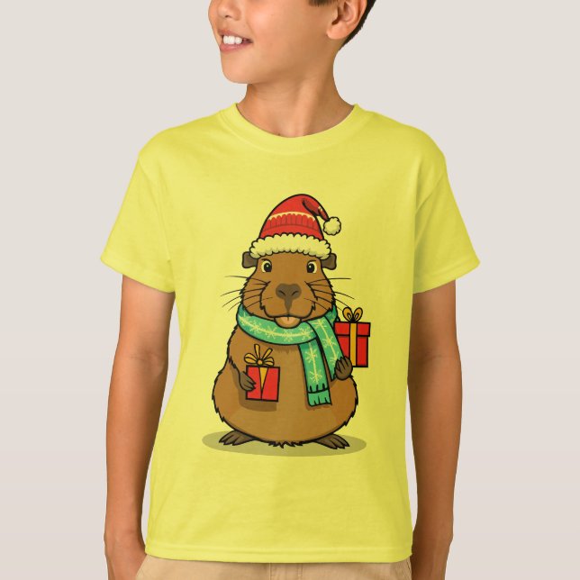 Camiseta Christmas Capybara (Frente)