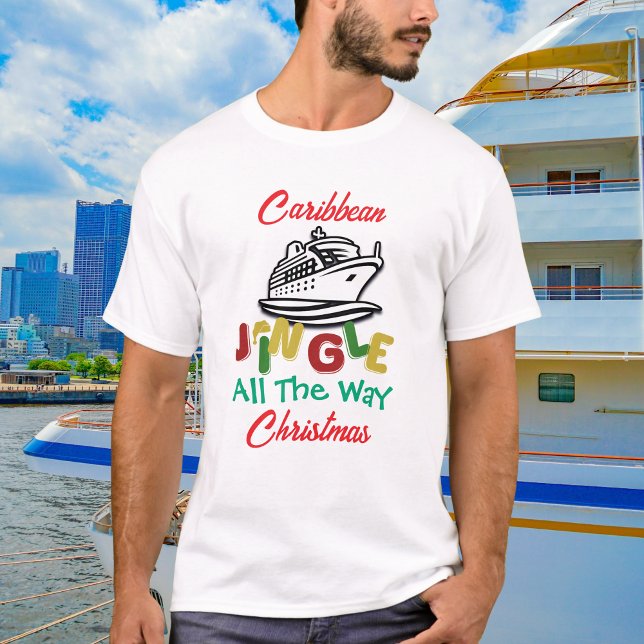 Camiseta Christmas Caribbean Cruise Personalize (Criador carregado)