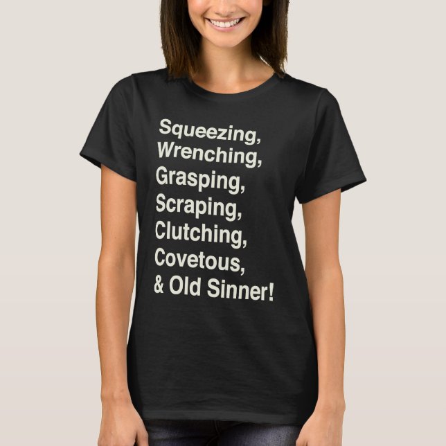 Camiseta Christmas Carol Ebenezer Scrooge Holiday Design li (Frente)