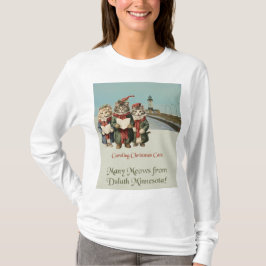 Camiseta Christmas Caroling Cats Duluth Minnesota
