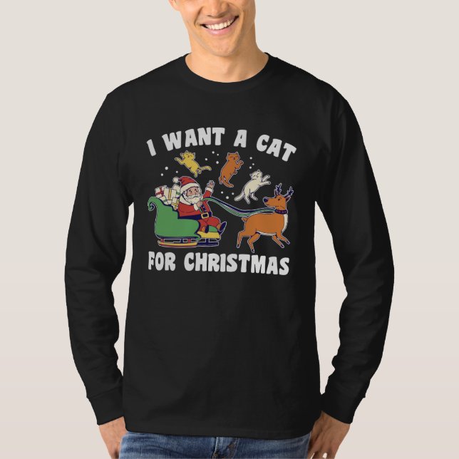 Camiseta Christmas Cat Cats For All Christmas Cats  1 (Frente)