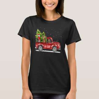 Camiseta Christmas Cat Santa Reindeer Red Truck Xmas Tree P