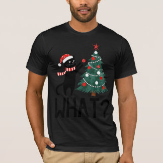 Camiseta Christmas Cat "With Tree What?" T-shirt 