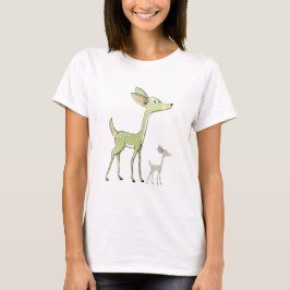 Camiseta Christmas Celebration Green Deers Holidays Cute
