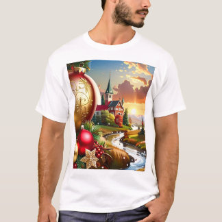 Camiseta Christmas Cheer Sunset Countryside