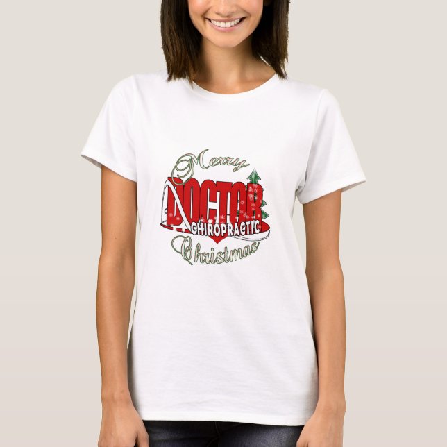 CAMISETA CHRISTMAS CIROPRÁTICO MÉDICO (Frente)