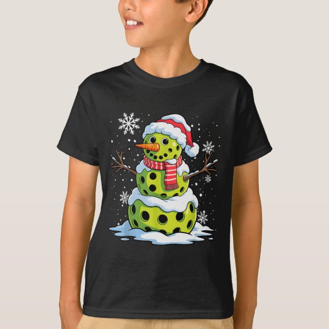 Camiseta Christmas Ckleball Snowman Christmas Women Men Kid (Frente)