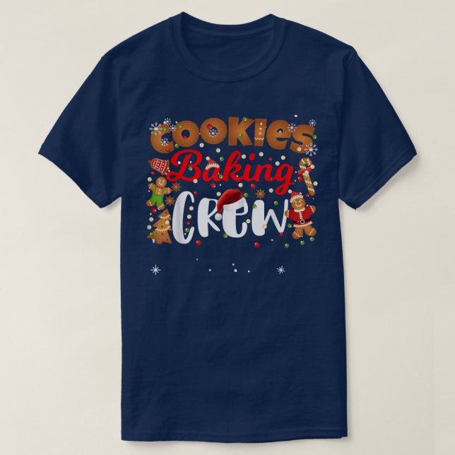 Camiseta Christmas Cookie Baking Crew Funny Matching Family (Frente do Design)