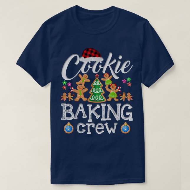 Camiseta Christmas Cookie Baking Crew Pajama Gingerbread Ch (Frente do Design)