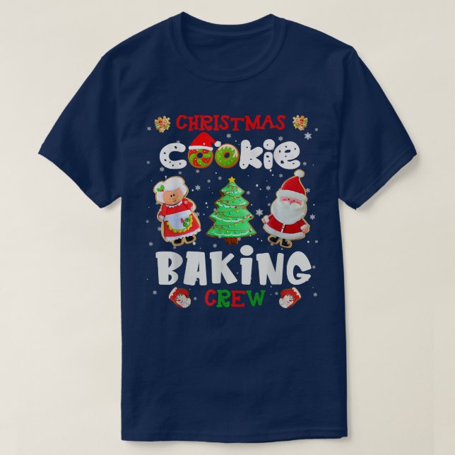 Camiseta Christmas Cookie Baking Crew Xmas Cookie Exchange  (Frente do Design)