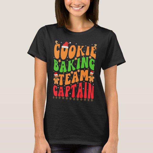 Camiseta Christmas Cookie Baking Team Captain  Gingerbread (Frente)