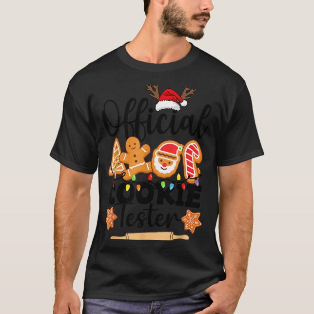 Camiseta Christmas Cookie Tester Family Baking Team Cookie  (Frente)
