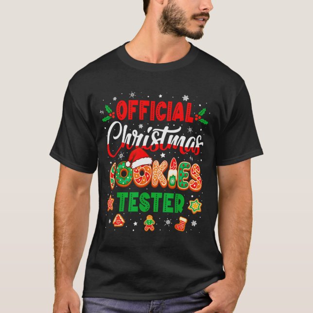 Camiseta Christmas Cookie Tester Taster Baking Crew Toddler (Frente)