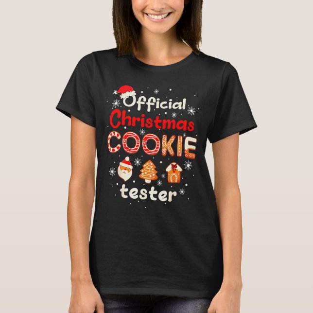 Camiseta Christmas Cookie Tester Taster Baking Crew Toddler (Frente)