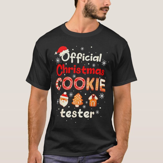 Camiseta Christmas Cookie Tester Taster Baking Crew Toddler (Frente)