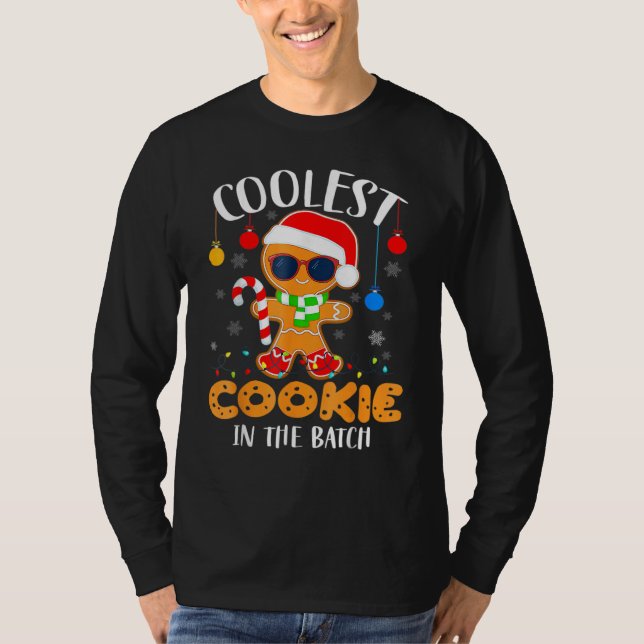 Camiseta Christmas Coolest Cookie In The Batch Gingerbread  (Frente)