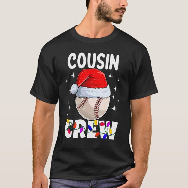 Camiseta Christmas Cousin Crew Baseball Pajamas Family Xmas (Frente)