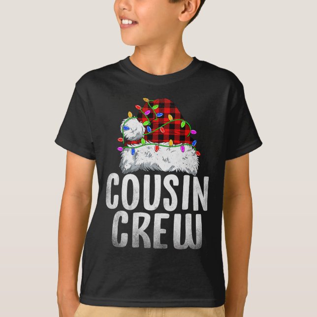 Camiseta Christmas Cousin Crew Santa Xmas Family Matching P (Frente)