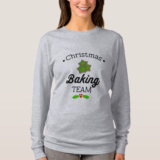 Camiseta christmas cozinhando time ginger snap biscoito eng (Frente)