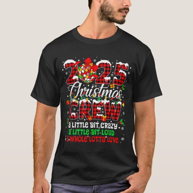 Camiseta Christmas Crew 2025 Family Christmas Xmas Pajamas  (Frente)