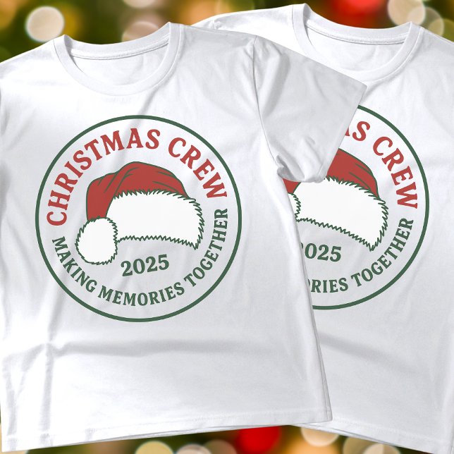 Camiseta Christmas Crew 2025 Family Xmas Holiday Memories  (Criador carregado)
