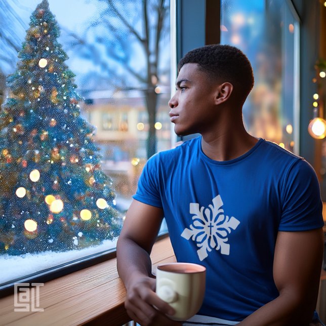 Camiseta Christmas Cross Snowflake Ornate Classic (Criador carregado)